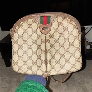 Gucci Tan and Brown GG Pattern Bag
